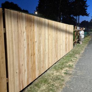 Backyard Wooden Fence Installation